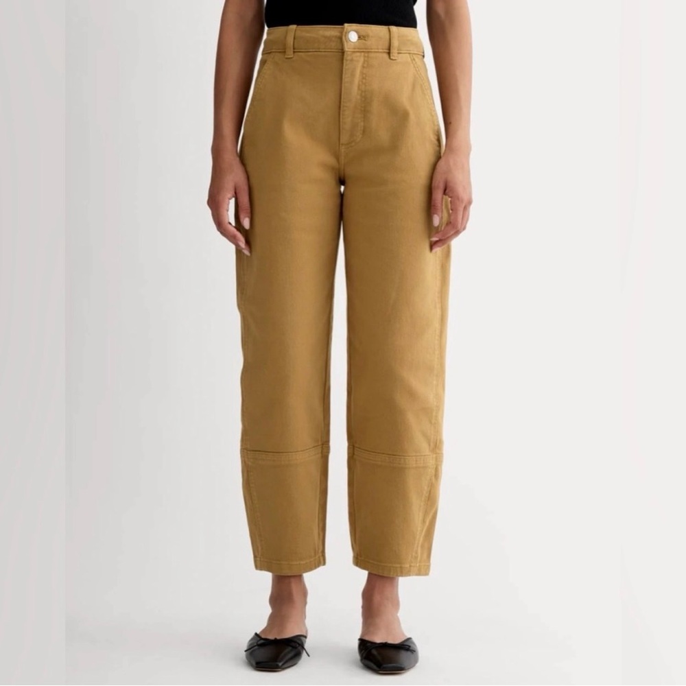 Everlane Utility Barrel Pant Mustard Brown / Camel -size 6